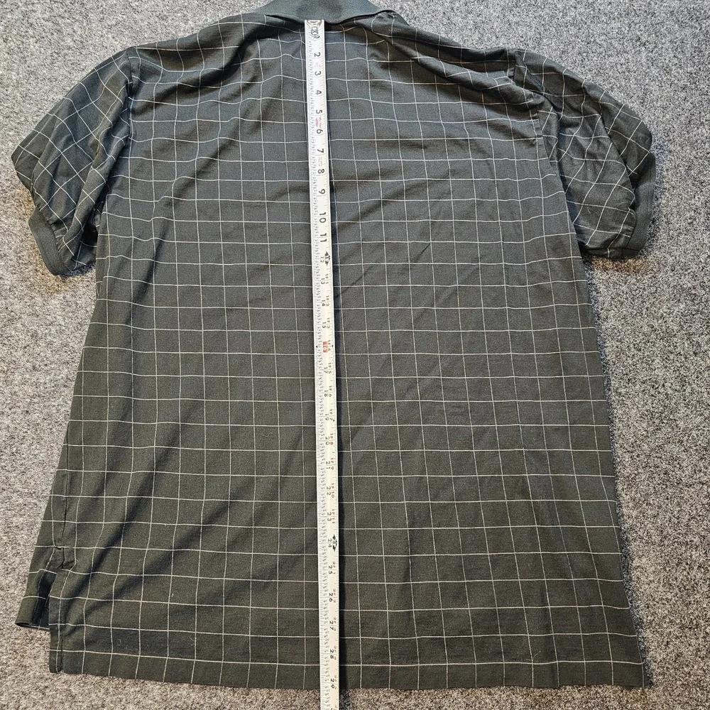 Polo Ralph Lauren Mens XL Black Windowpane Check Short Sleeve Polo Shirt‎ Casual